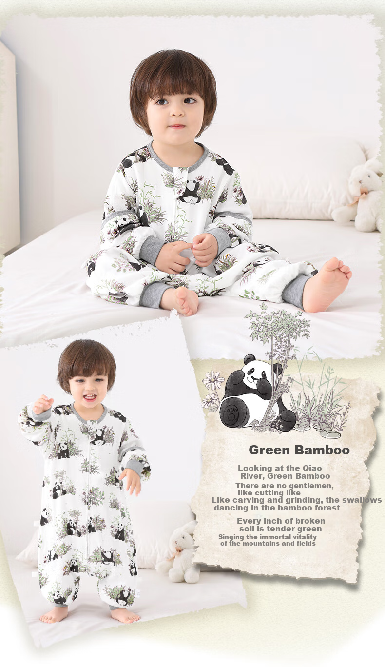 Baby Friend Bamboo Cotton Sleeping Bag for Infants, One-Piece Pajamas, Anti-Kick Blanket for Children, Summer Use, Front 4 Back 2 Mesh Sleeping Sack, Size 100 10