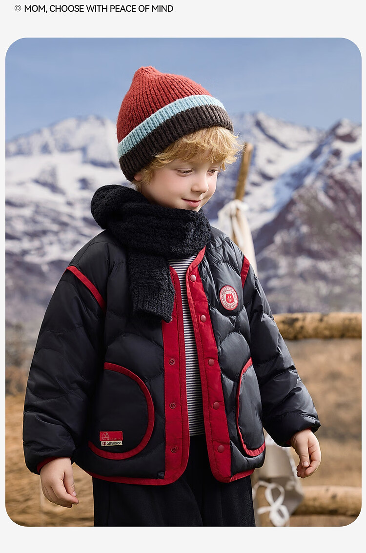 ASK JUNIOR [Three-Proof One Garment Three-Wear] Canadian Duck Down Children's Down Jacket 2025 Winter Toddler Fleece Warm Boys 10