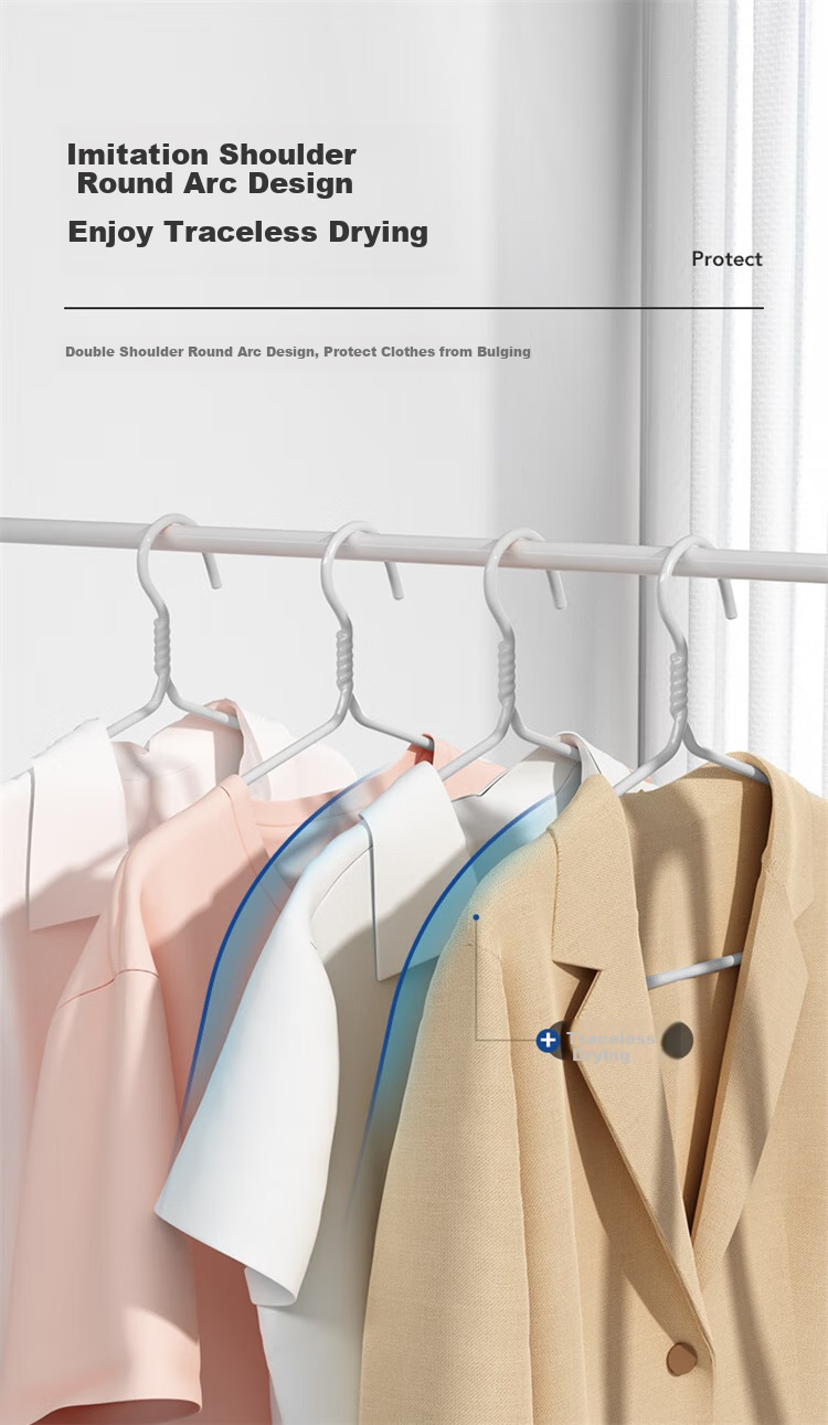 LYNN Clothes Hangers, Non-Slip And Traceless Garment Hangers for Students, Adults, Home Use, Dormitory, Thickened Large Size Drying Hangers, 10 Pieces 6