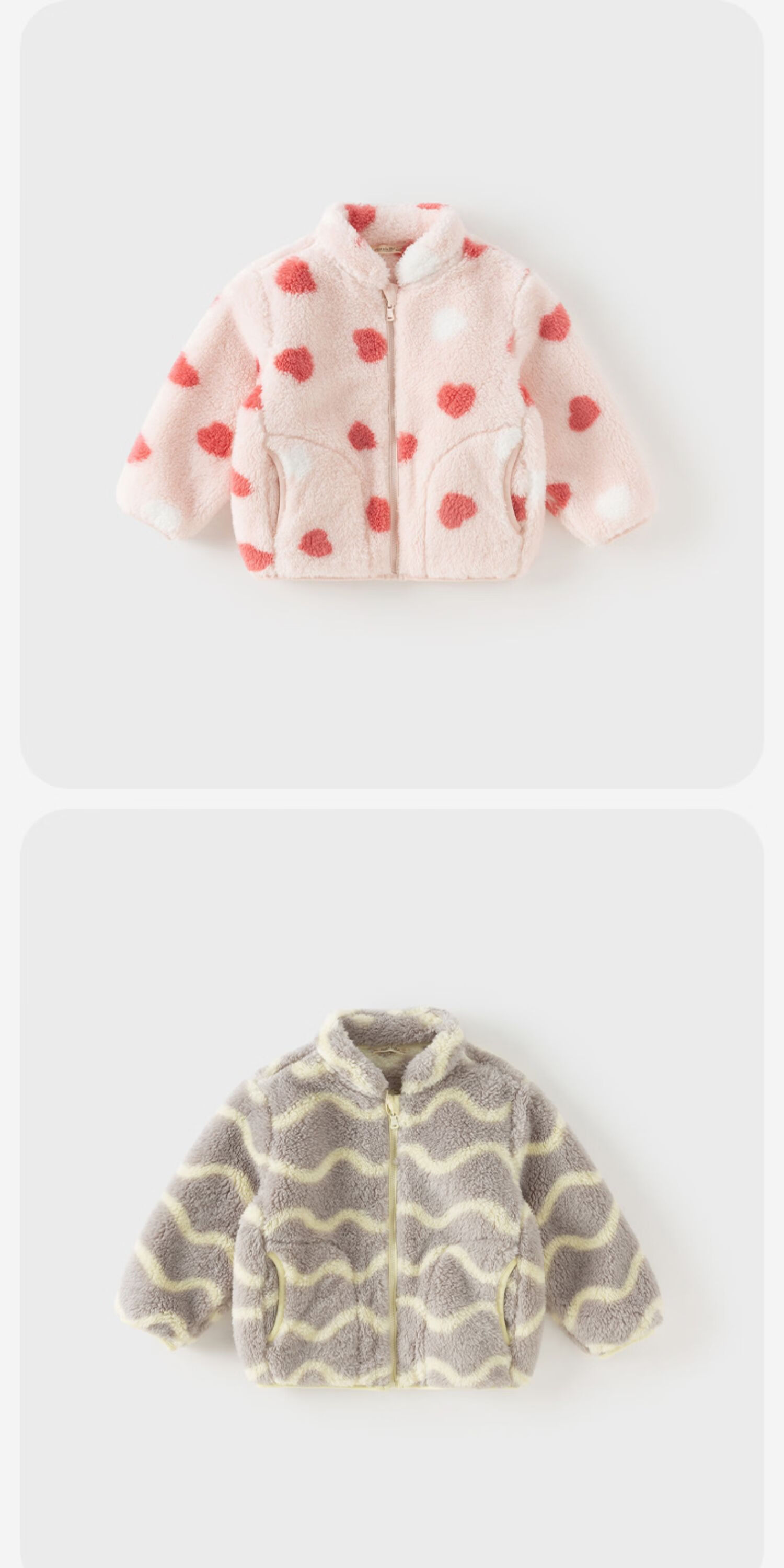 DAVE & BELLA Children's Plush Winter Coat Antibacterial and Mite-Resistant Boys and Girls Baby Jacket 4