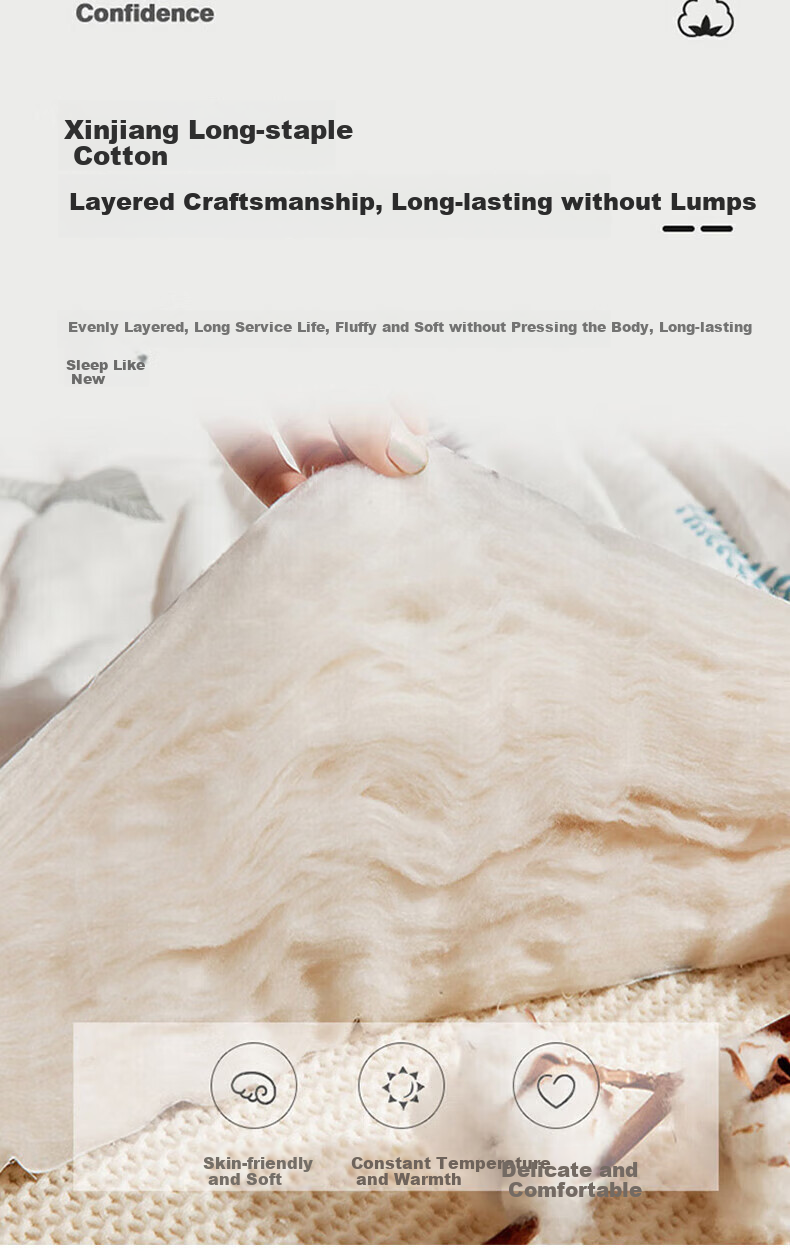 MiiOW Xinjiang Cotton Mattress Pad, Bedding, Home Use Mattress Cover, Student Dormitory, 180x200cm, 6 Ji 8