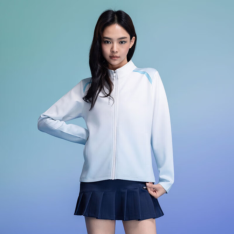 KAWASAKI Women's Long Sleeve Knitted Badminton Sports Jacket B2838 Blue L