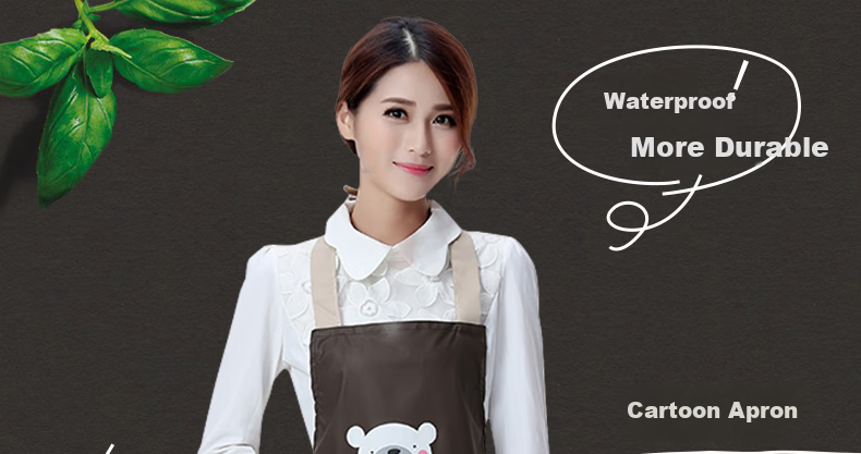 Jinghuisichuang Kitchen Apron [Stain-Resistant, Oil-Proof, Long Sleeve] Washable Durable Women's Smock Workwear JH0808 1