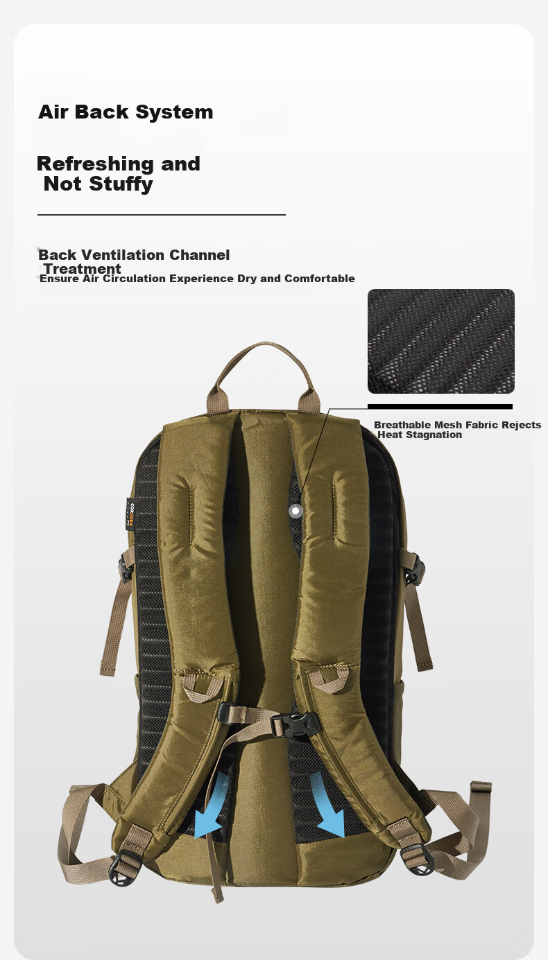 MOBIGARDEN Wind Shadow Hiking Backpack, Outdoor Camping Trekking Large Capacity Rucksack, NX24664006, Olive Gree 4