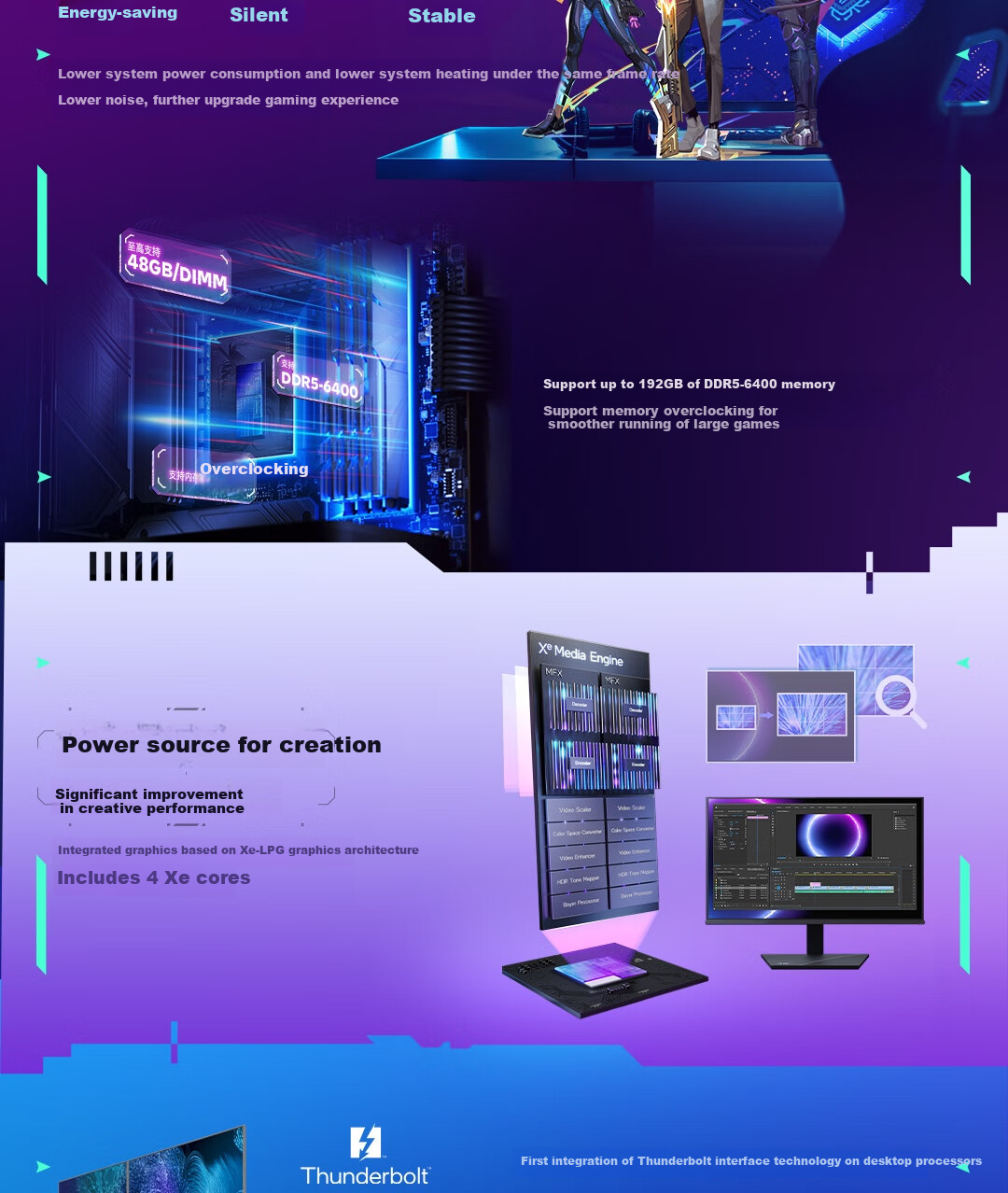 Intel Core Ultra 7 Processor 265K, Desktop Computer, 20 Cores 20 Threads, Boxed CPU Set, Gaming E-Sports Office, Smooth Play Delta Actio 3