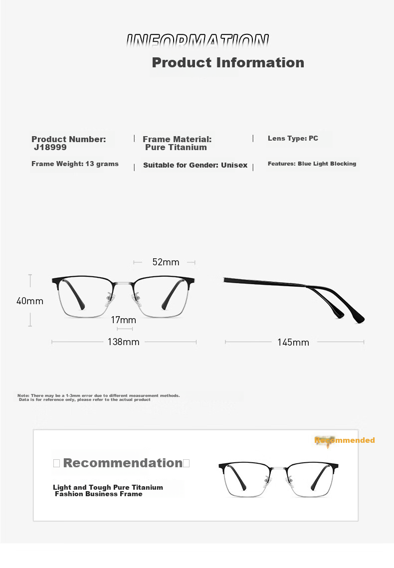CAPONI Japanese Imported Photochromic Reading Glasses for Men, Smart Zoom, Ultra-Light Semi-Rimless, High-Definition, Anti-Blue Light, Pure Titanium, Bifocal 12