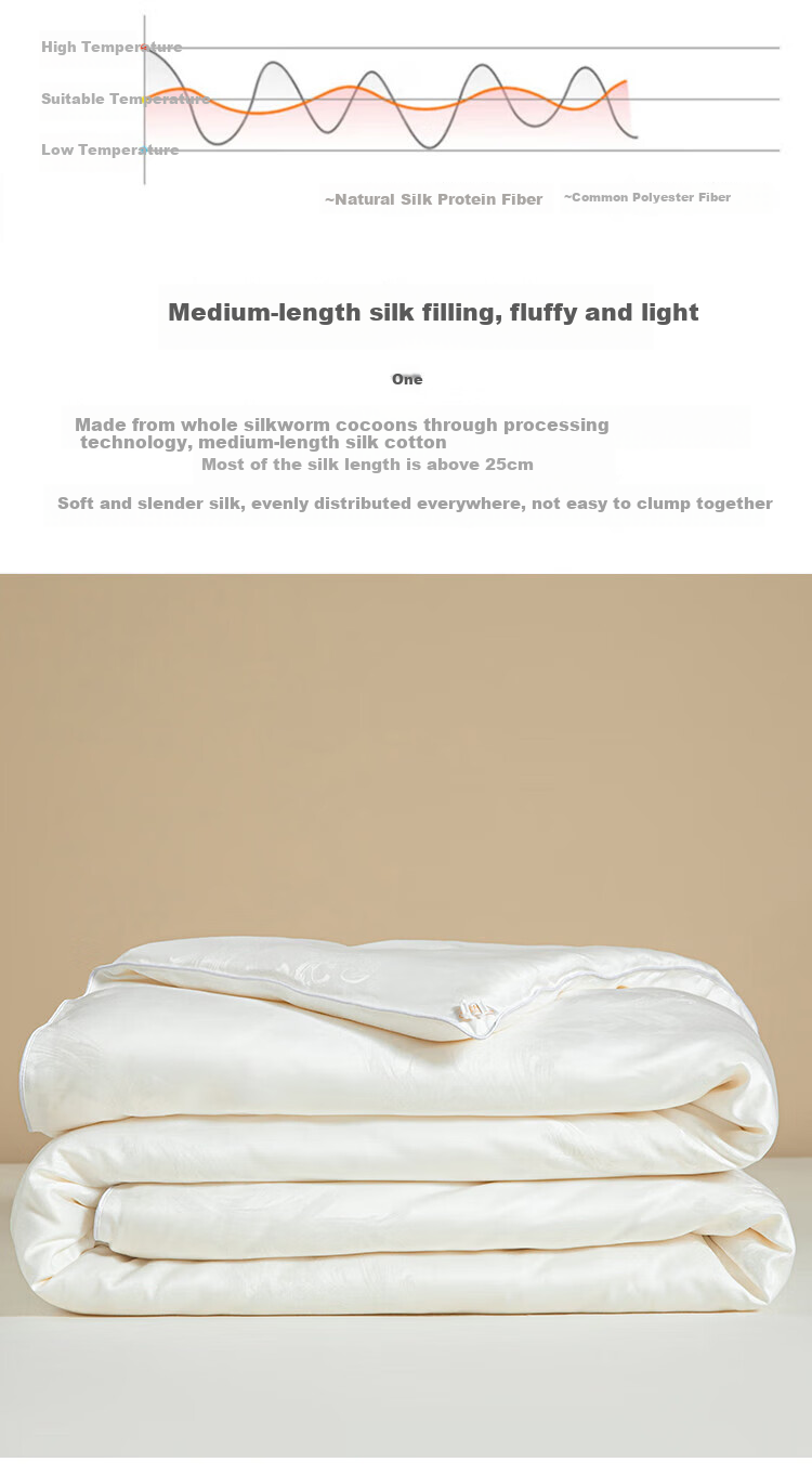 SOMERELLE 100% Natural Silk Comforter, All-Season Two-In Mother-Daughter Duvet, 220*240cm, Approximately 3.7+5.7 Ji 3