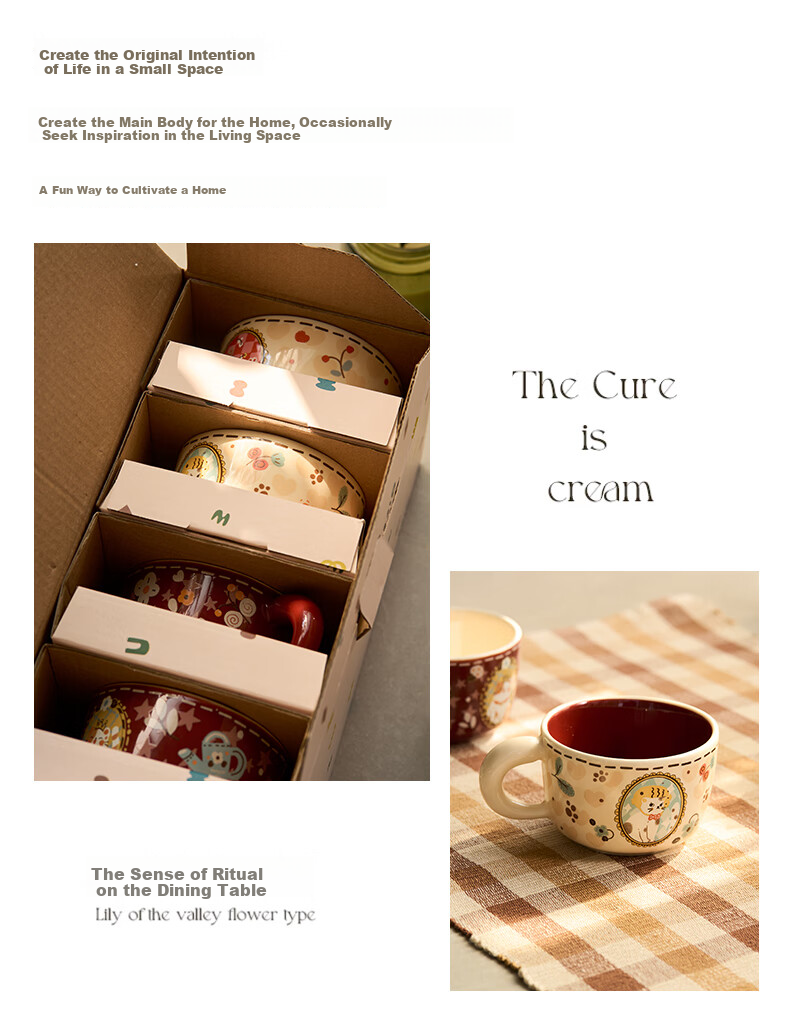 Siyue Cat Cup Set, Mug Coffee Cups Gift Box, New Home Housewarming Wedding Engagement Wedding Gift Souvenir 19
