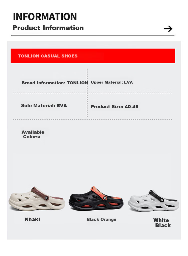 TonLion Men's Sandals 2026 Summer Breathable Height-Increasing Dual-Purpose Beach Shoes Fashionable Orange Size 40-41 5