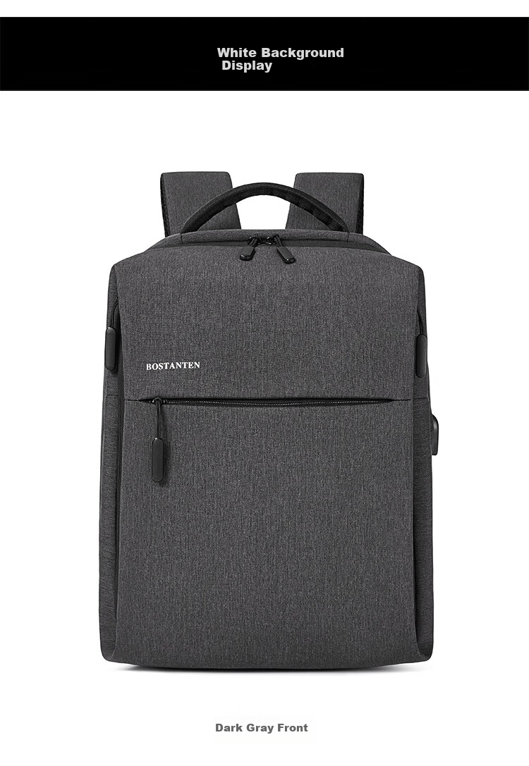 BOSTANTEN Men's Backpack, High School And College Student Bookbag, Trendy Large Capacity Laptop Bag for Both Men And Wome 2