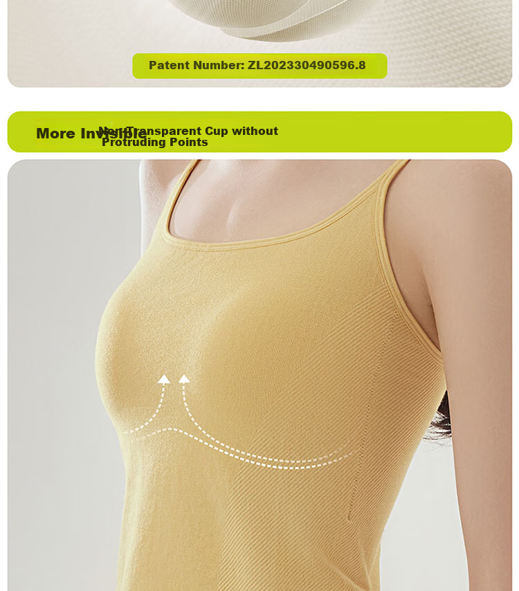 Banlian Women's Summer Camisole Tank Top with Built-In Bra Pads, Backless Design, Seamless White Strap Undershirt for Layering 11