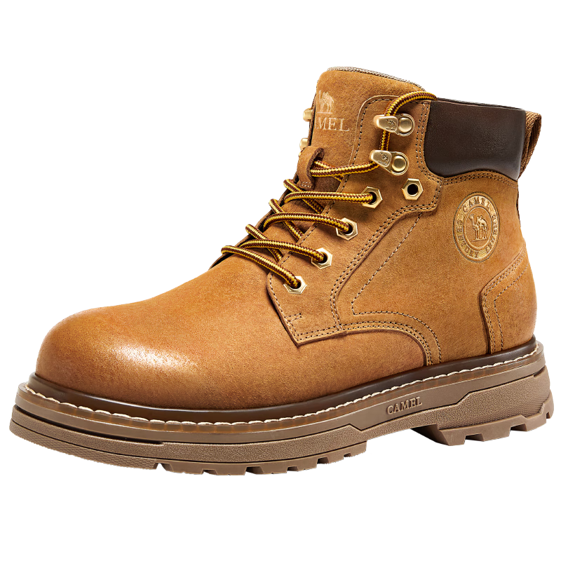 CAMEL Wang Junkai Edition Yellow High-top Outdoor Work Martin Boots Men G15W076038T Desert Yellow 38