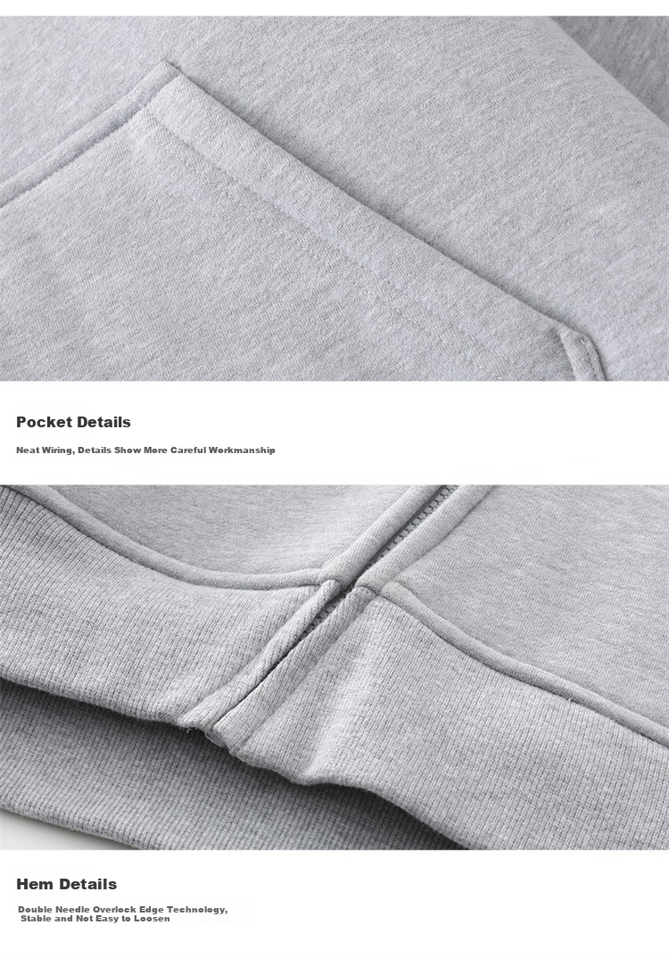 GOLFCROSS Couple's Style, 2025 Spring New Arrival, Letter Embroidery Hooded Drawstring Cardigan Sweatshirt, Floral Gray, M 18