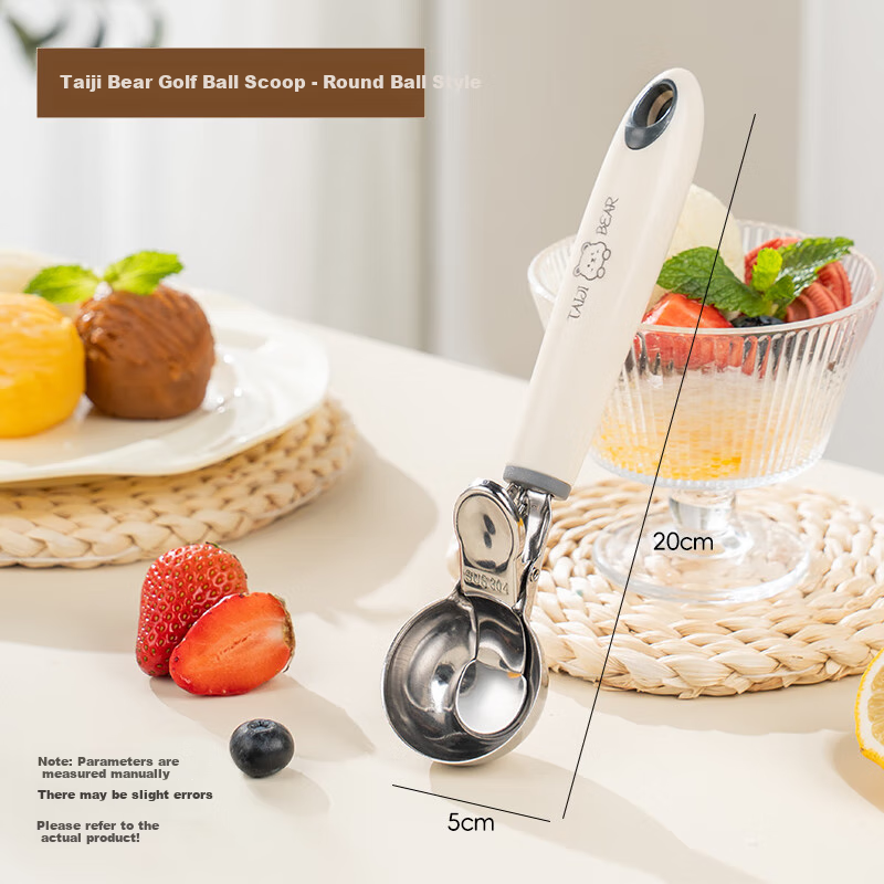 CAIZHI Stainless Steel Ice Cream Spoon, Flexible Ice Cream Scoop, Ice Cream Spoon, Watermelon Scoop, Fruit Baller CZ6295