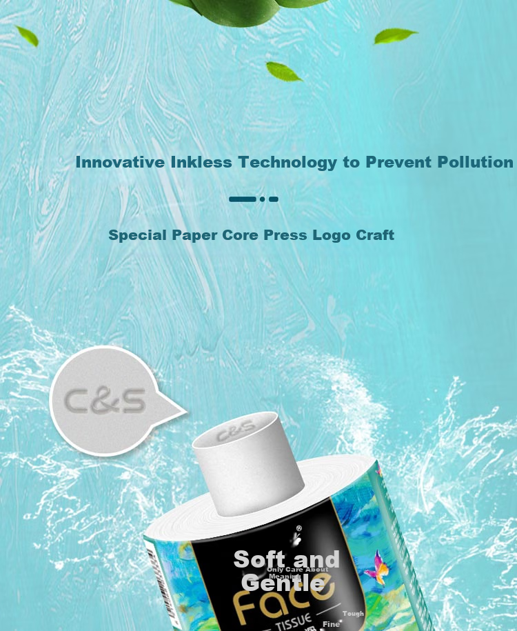 C&S Core Roll Toilet Paper, Art Oil Painting Face 4-Ply 200g*27 Rolls, Toilet Paper Roll Tissue Paper Roll Paper Towels Whole Box 8