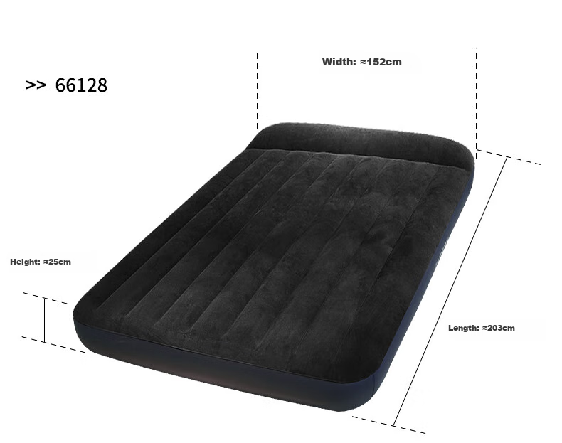INTEX Built-In Electric Pump USB Port Automatic Inflation Double-Person Air Mattress for Car And Home Use, Foldable Inflatable Bed 66128 14