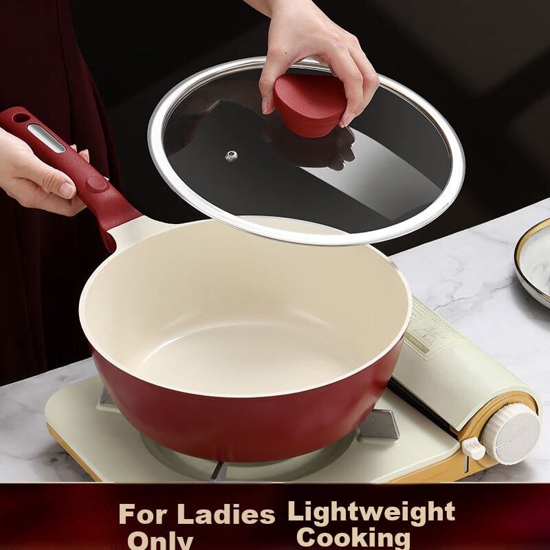 SSN Titanium Ceramic Flat Bottom Frying Pan, Non-Stick Ceramic Skillet, Pancake Griddle, Egg Pan, Small Frying Pan for Gas Stove And Induction Cooker 1