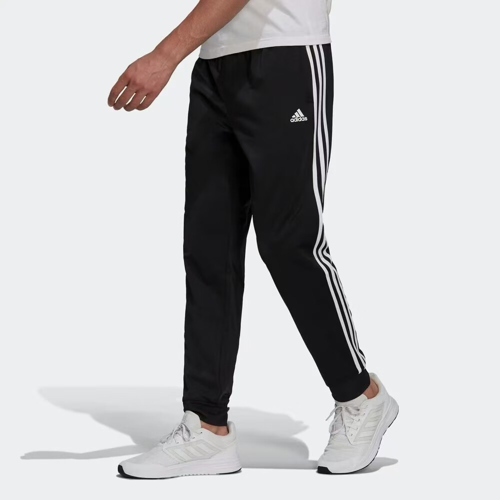 Adidas Men's Breathable Casual Sweatpants Fitness Running Pants Black and White Tapered 3XL 5