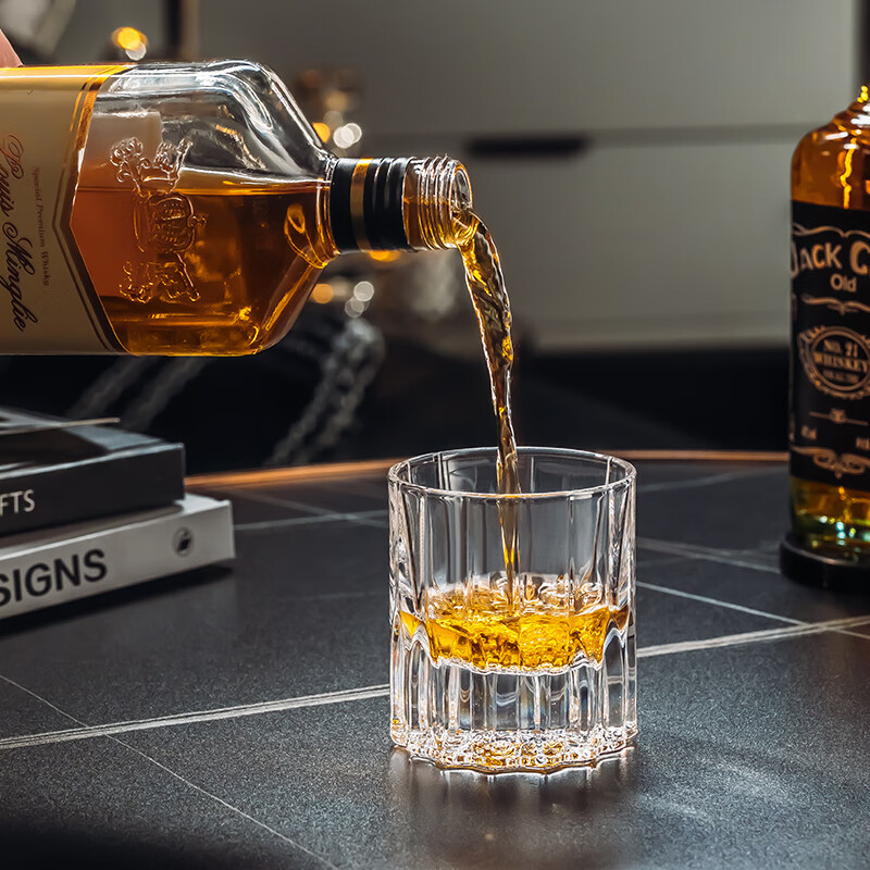 CRISTALGLASS Premium Luxury Whiskey Glass Set Edokiriko Crystal Glass Home Barware Beer Glasses