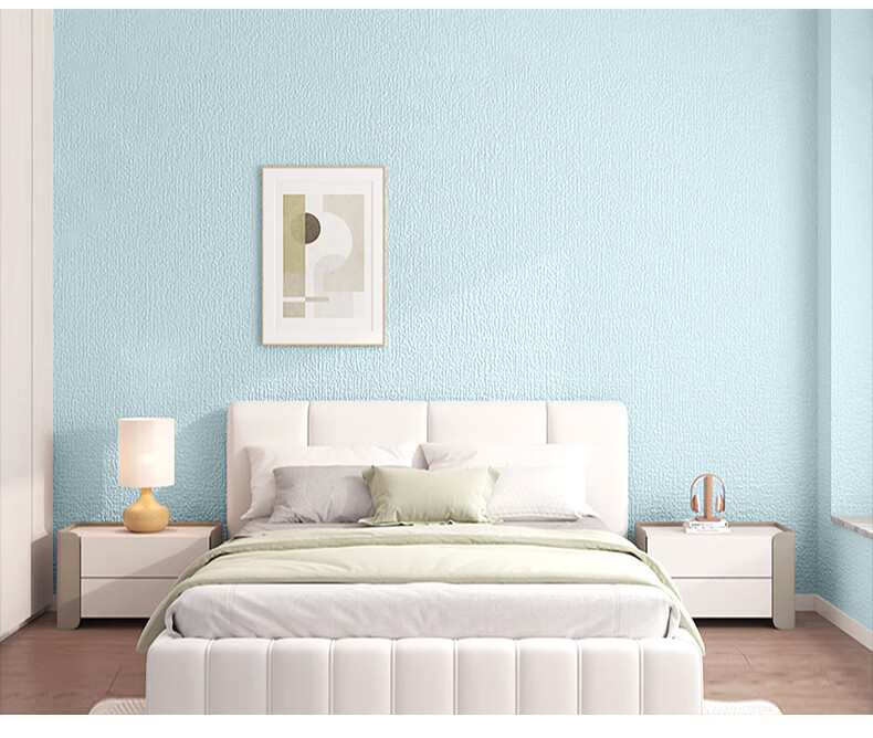 Cuttlefish Self-Adhesive Wall Sticker Thickened Linen Texture 0.5*10m Light Gray Bedroom Wall Border Living Room Background Waterproof Moisture-Proof 5