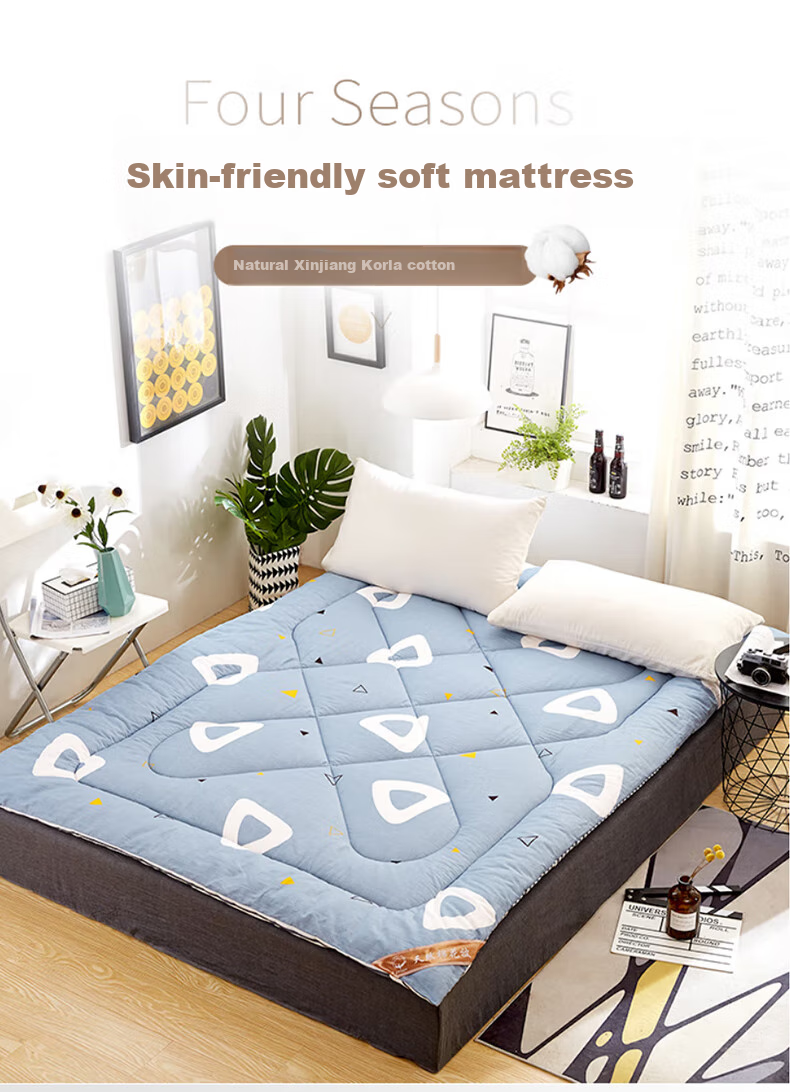 Yunjin Cotton Mattress Pad, Xinjiang Cotton Wadding Mattress, All-Cotton Bed Mat, Double Warm Quilt, 5 Jin, 180*200 Cm, Jinguang 1