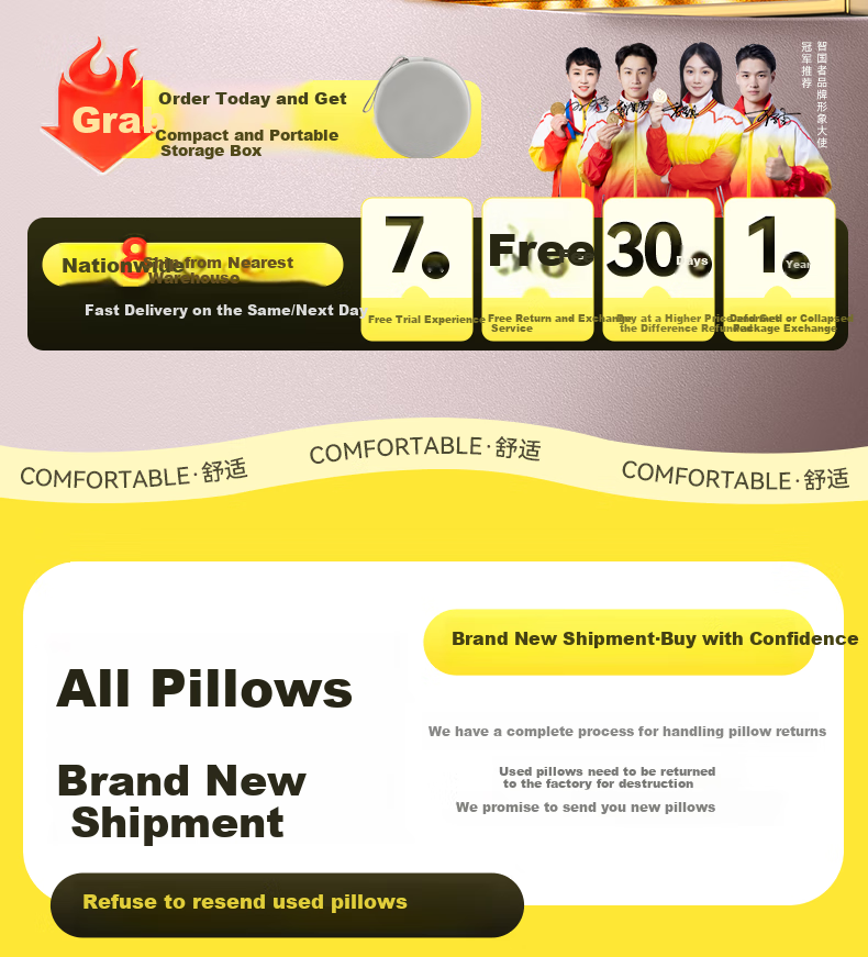 WITGOER [Includes Portable Storage Box] Nap Pillow, Face-Down Sleeping Small Pillow, Office Nap Aid, U-Shaped Desk Pillow for Students 4