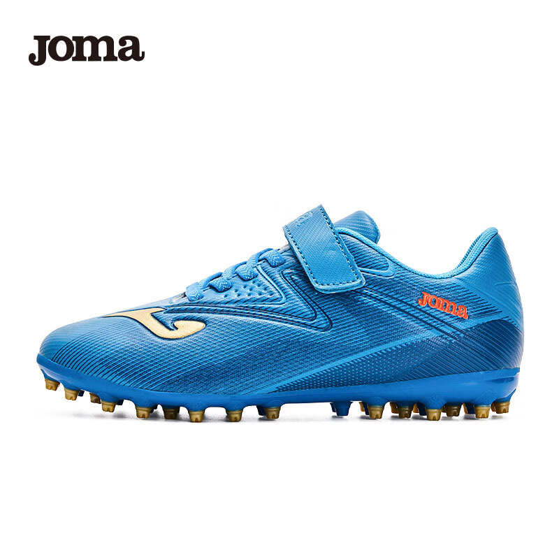 JOMA Velcro Children's Soccer Shoes MG Studs Youth Primary School Professional Football Training Shoes Dark Blue 33