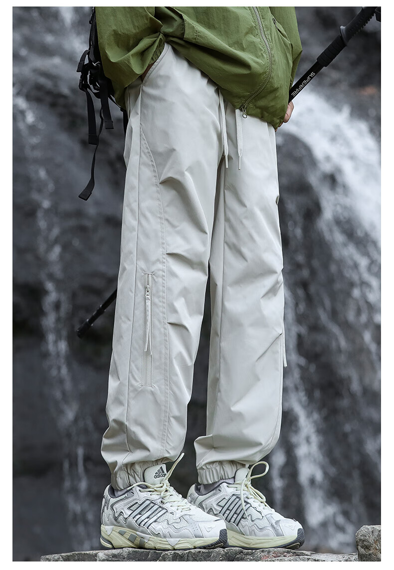 JEEP SPIRIT Men's Casual Pants Autumn Winter Fleece Lined Waterproof Windproof Outdoor Trousers Military Green Fleece Lined 4XL 15