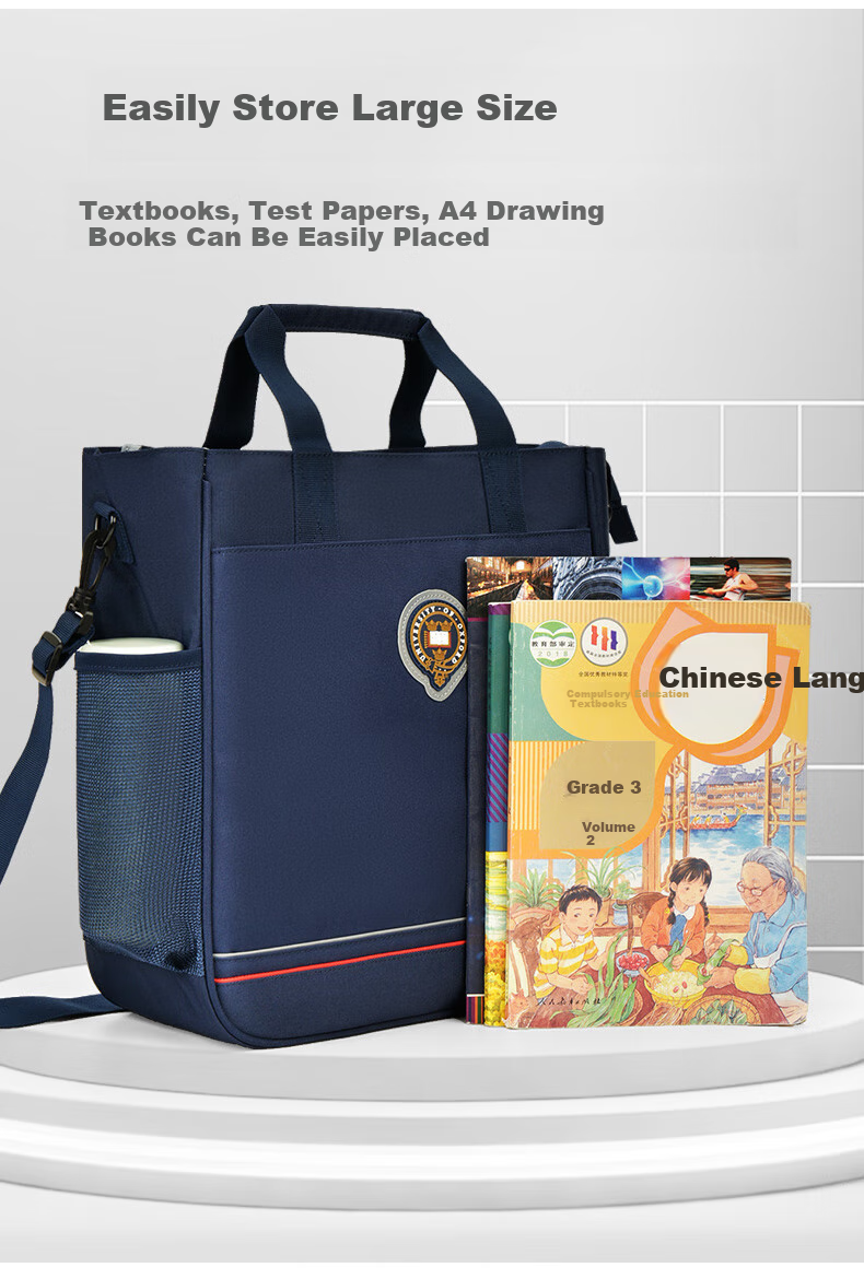 UNIVERSITY OF OXFORD Tutoring Bag Elementary School Student Handbag Middle And High School Student After-School Art Bag Boys And Girls Casual Crossbody Bag X1093 Black 17