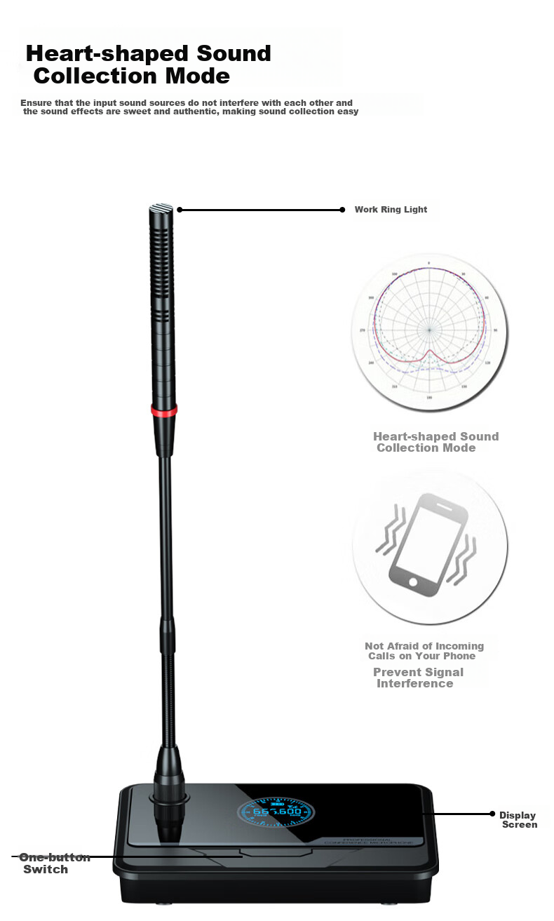 SAST OK-99 One-To Wireless Microphone System, UHF Adjustable Frequency Training And Public Speaking Home KTV Handheld Wireless Microphone 3