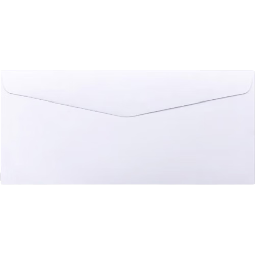 Kingdee 100 Pieces/pack Blank Gummed Envelopes 228x102mm Western Double-Layer All-White Envelope Bags Chinese Invoice Receipt Document File Folders Invitation Letters