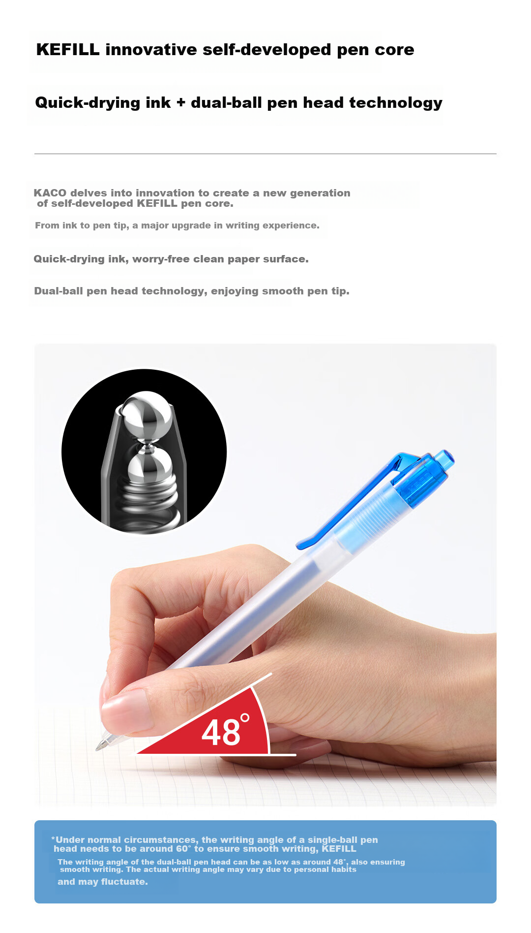 KACO Black Pen Business Meeting Office Signature Pen 0.5mm Black Bullet Tip Retractable Gel Pen Quick-Dry Water Pen Student Exam Brush Pen Ballpoint Carbon Pen 10pcs/Box 3