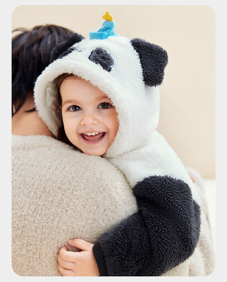 Babycare Children's Soft Plush Autumn Winter Warm Homewear Baby Top Doka Pink 80 20