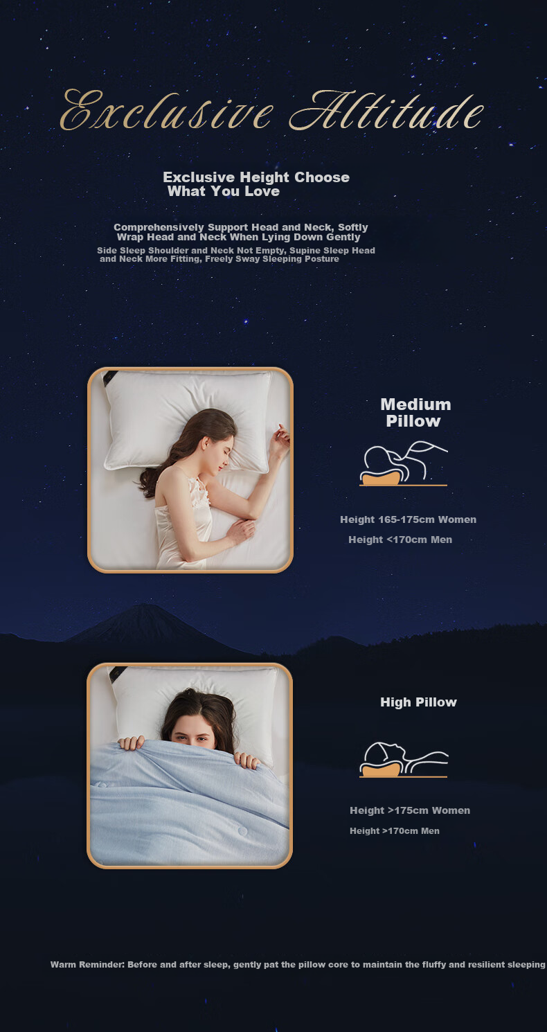 Canasin Pillow, Hilton Five-Star Hotel Down Pillow Class A 95% White Goose down Pillow, Single Piece 74*48cm 8