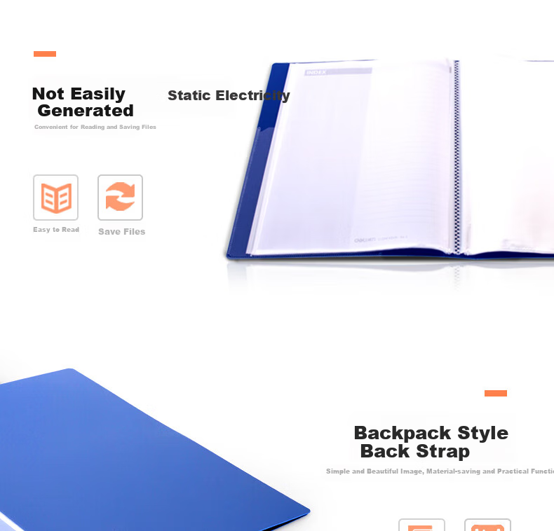 Deli A4/20-Page Document Folder File Organizer with Loose-Leaf Pockets for Student Exam Papers, Certificate Collection, Pregnancy Check-Up Notes And Document Protection 5020 3
