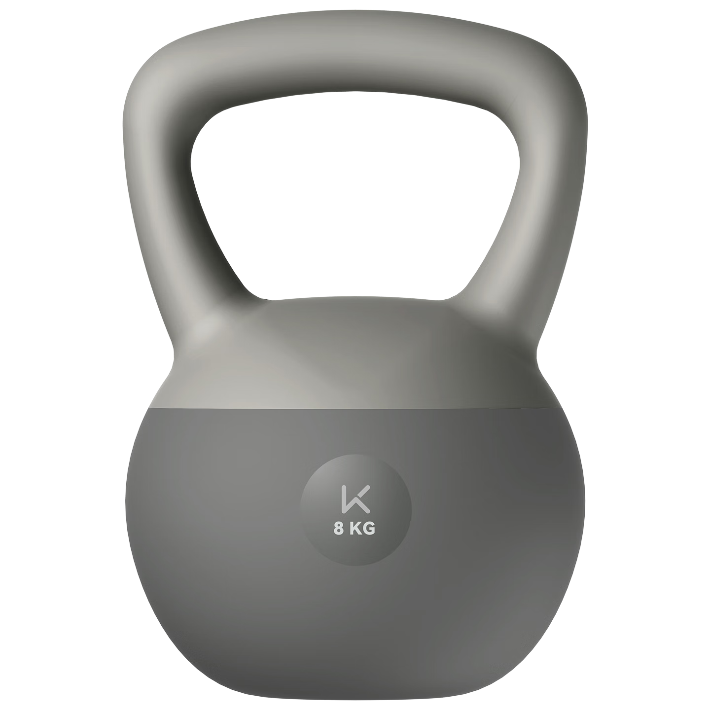 Кеттлбелл Keep Soft, для силовых тренировок, 8 кг, стильный серый