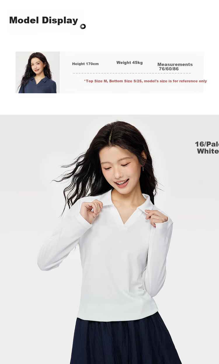 ZARA Long Sleeve Polo Shirt Women Autumn and Winter Pure Cotton Ladies Slim Fit V-neck Top 05315781 10