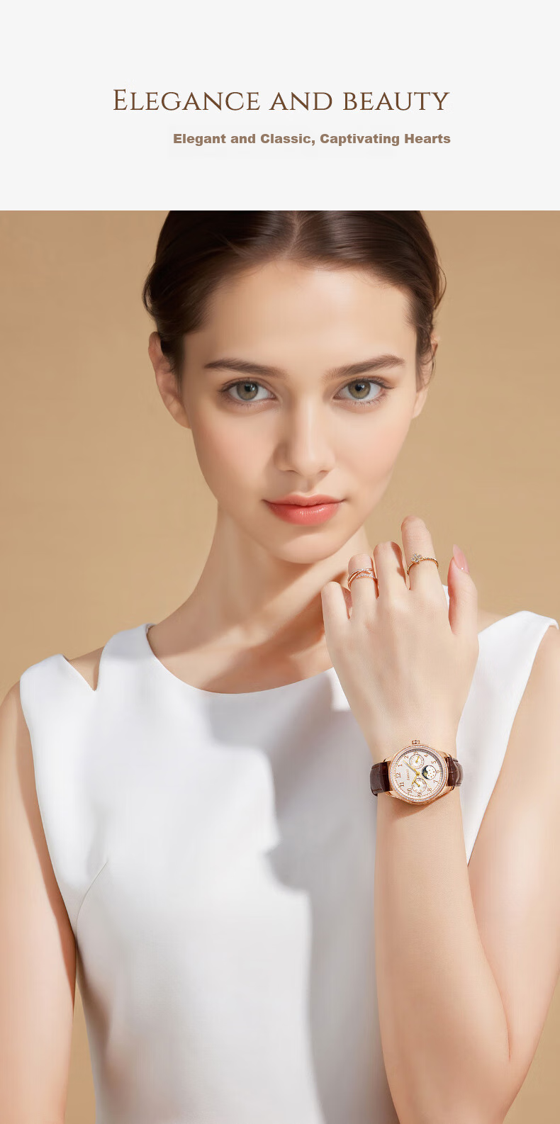 Babaoli Brand Women's Watch, Fully Automatic Mechanical Watch for Women, New Style Ladies' Watch, Light Luxury Niche Brand, Top Ten Birthday Gifts 6