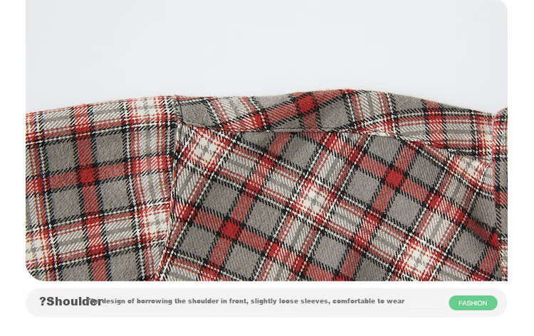 Duoduojia [Color-Block Small Check Pattern Brushed Shirt] Boys Versatile Shirt Spring And Autumn 2026 Children's Casual Long-Sleeve Jacket 30