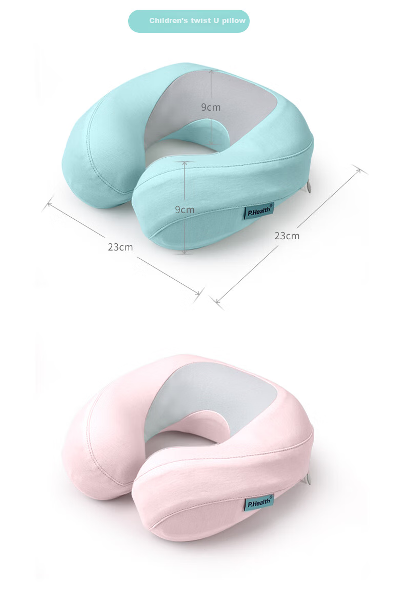 P.Health Children's U-Shaped Pillow, Baby Travel Safety Seat Cushion, Infant Pillow, U-Shaped Neck Support Pillow, for Ages 1-6, Elf Gree 19