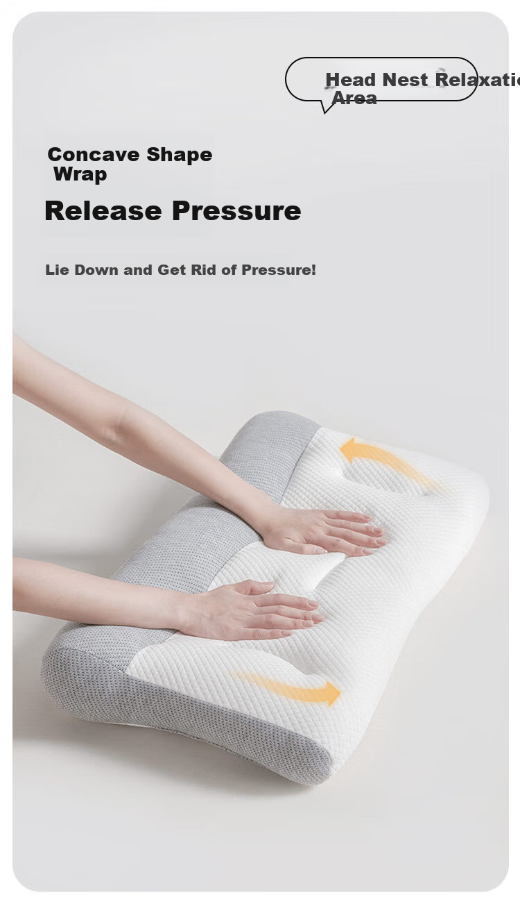 Dohia Cervical Pillow, Slow Rebound Zoned Neck Support Pillow for Sleep, Students And Home Use, Washable Pillow Core, 74*48cm 6
