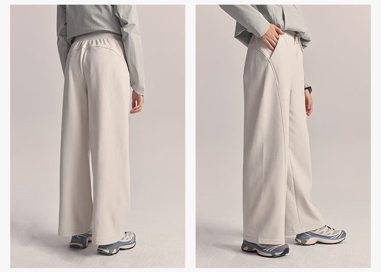 JD Original F4 Series Fleece Pants, High-Elastic Fleece-Lined Trousers for Women, Winter New Year Clothing, Cream Color, Size S 15