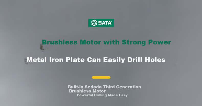 Shida SATA Brushless Air Drill Lithium Battery Drill High-Power Putty Mixer Cement Mortar Mixer D05718 5