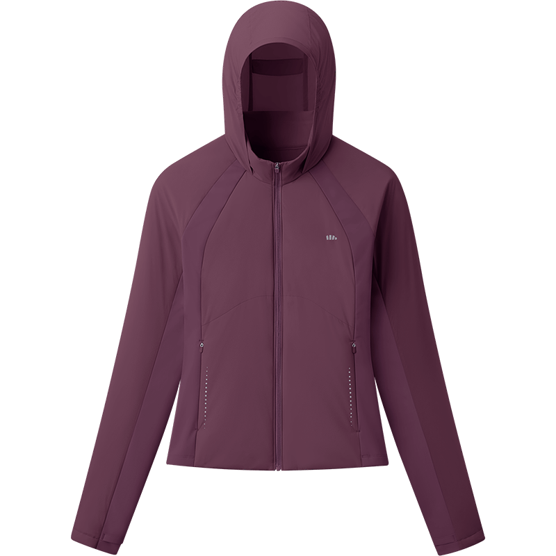 Beneunder Women's Outdoor Autumn Winter Fleece Jacket with Detachable Hood Stretch Cotton Coat CL236 Purple Dawn M