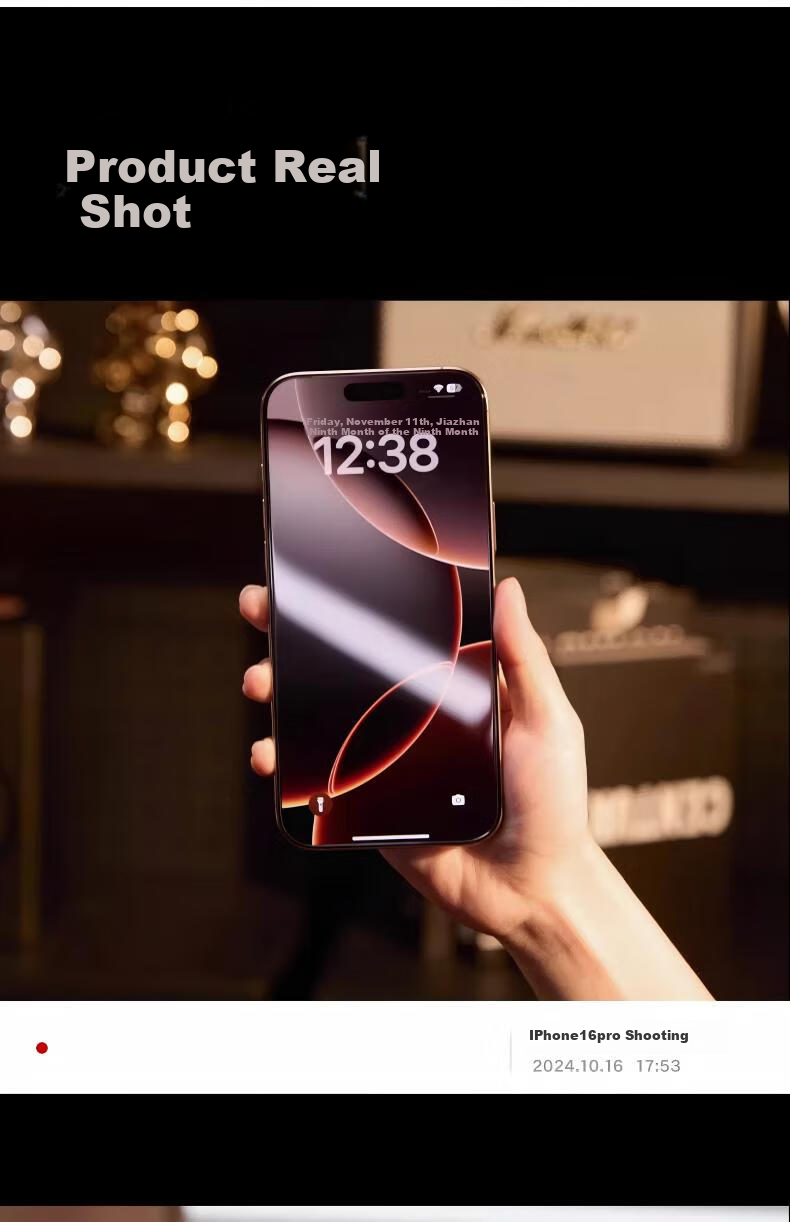BASEUS [360° Privacy Screen Protector] for IPhone 17/16 Pro Tempered Glass Film, Anti-Peeping Film for Apple 17/16 Pro, Shatterproof Anti-Fingerprint Dust-Free Quick Installation Protective Film 17