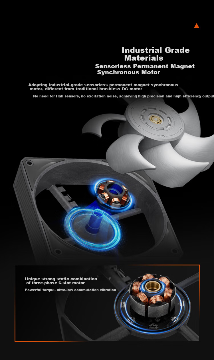 PCCOOLER Beast F9R120, Full LCP Industrial Grade High Performance High Air Pressure 12cm Computer Cooling Fa 4