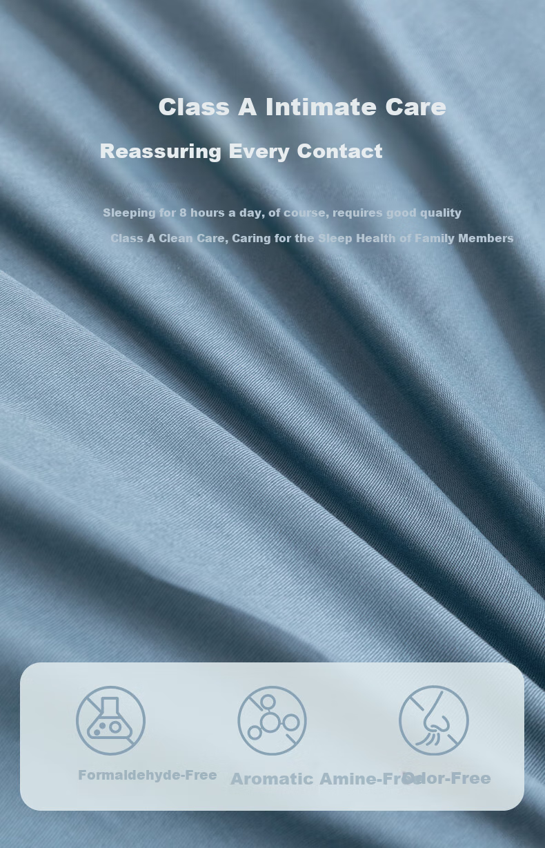 Hengyuanxiang Pure Cotton Four-Piece Set, Class A Antibacterial, 100% Pure Cotton Bedding Set Including Bed Sheet, Duvet Cover, And Pillowcases, for 1.8m Bed, Sky Blue (Duvet Cover 200*230cm) 2