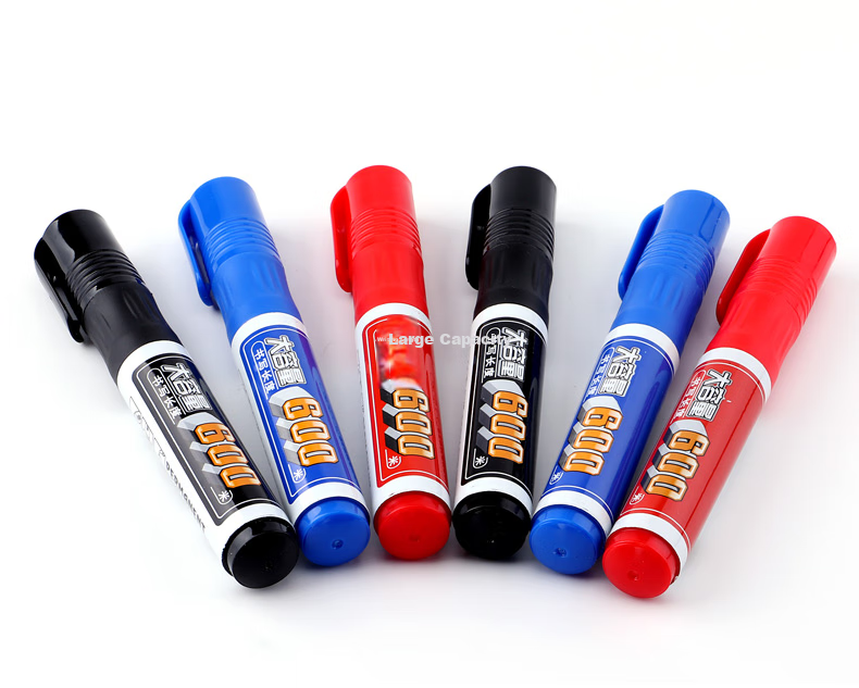 BAOKE MP270 Black Oil-Based Marker Pen, Chubby Tip, Thick Marker, Refillable Ink, 12 Pcs/box 7