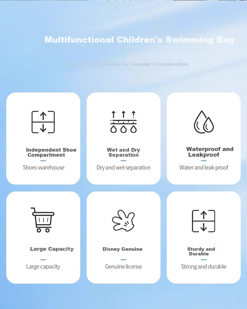 Dishini Children's Swim Bag with Dry And Wet Separation, Portable Waterproof Toiletry Bath Storage Bag, Large Capacity D95204 Spider-Ma 2