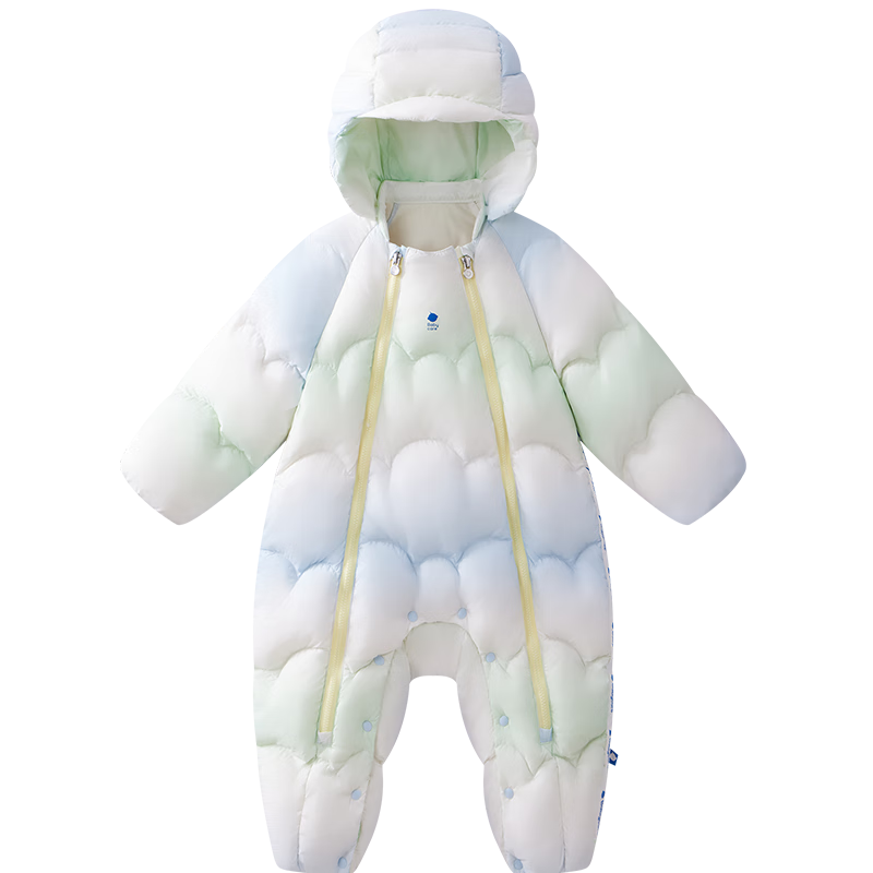 Babycare Kids Down Jacket Autumn Winter White Duck Down Warm Children's Lightweight Outerwear Baby Romper Mint Sky 80